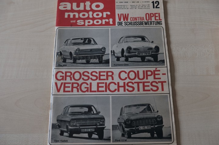 Deckblatt Auto Motor und Sport (12/1966)